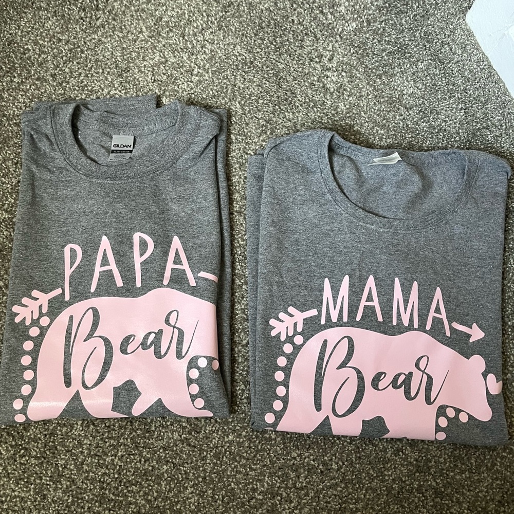 Mama and papa bear shirts
